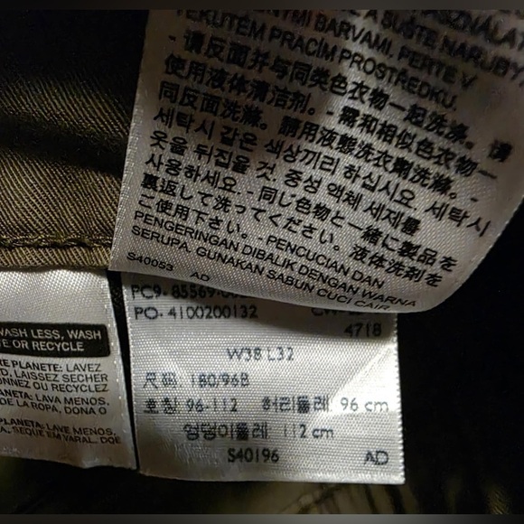 Levis 569 Men’s Loose Straight Army Green Black Label Levi's Denim Jeans EUC - Picture 5 of 6